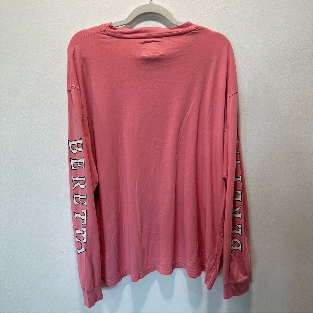 Beretta Pink Crewneck Long Sleeve Logo Shirt Women’s size XXL - Picture 6 of 6